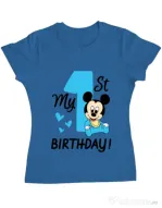 Tricou ADLER dama My first birthday Albastru azuriu