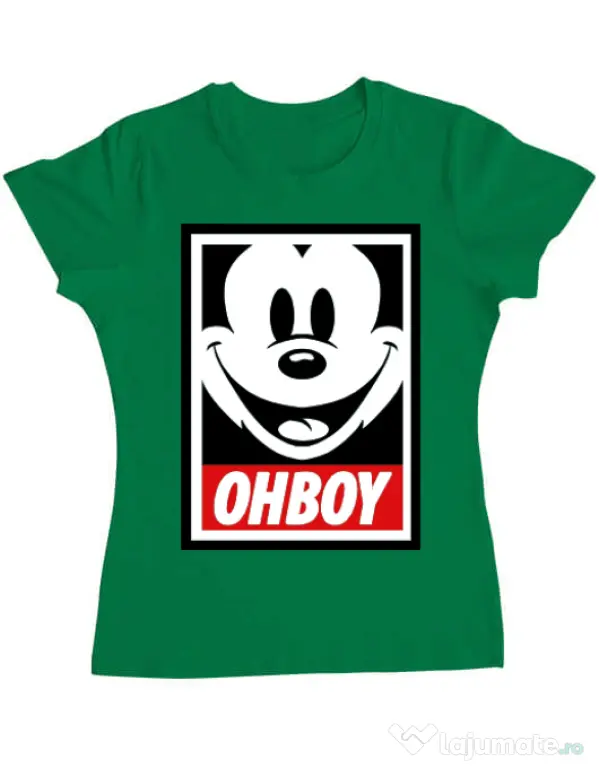 Tricou ADLER dama Oh boy Verde mediu