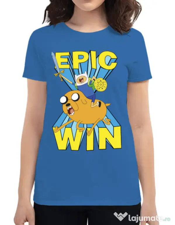 Tricou ADLER dama Epic win Albastru azuriu