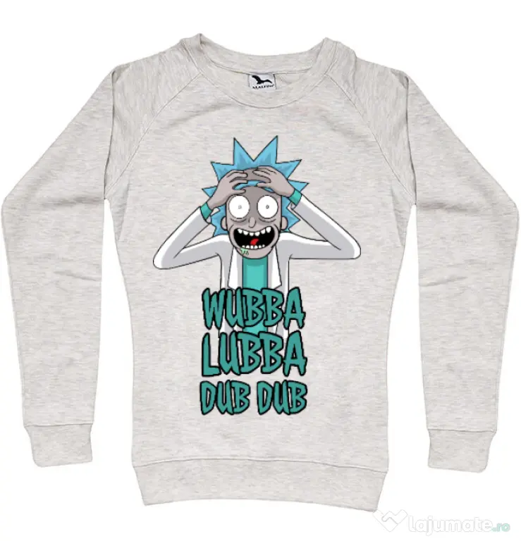 Bluza ADLER dama Wubba Lubba Dub Dub Migdala melanj