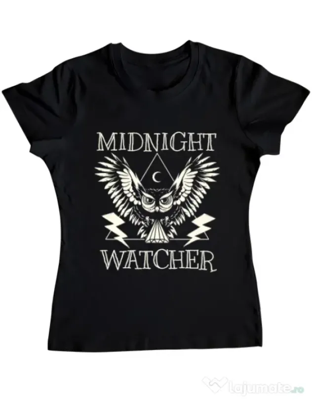 Tricou ADLER dama Midnight Watcher Negru