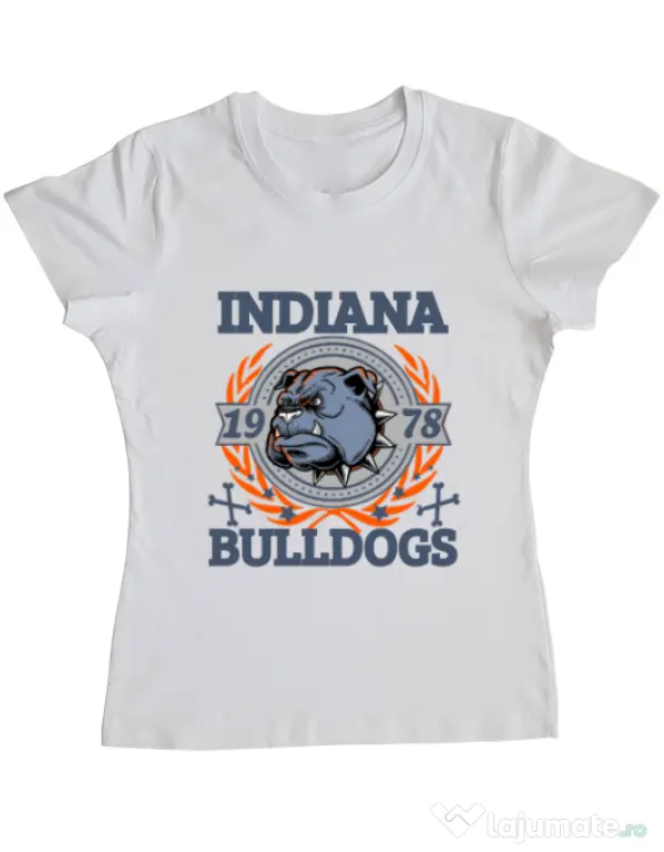 Tricou ADLER dama Indiana Bulldogs Alb