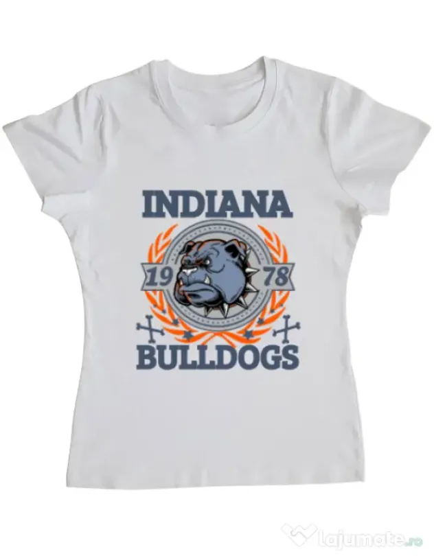 Tricou ADLER dama Indiana Bulldogs Alb