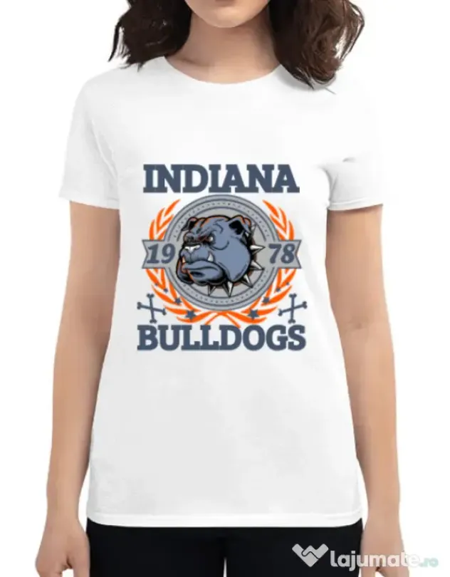 Tricou ADLER dama Indiana Bulldogs Alb