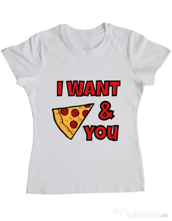 Tricou ADLER dama I want you Alb