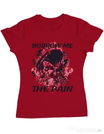 Tricou ADLER dama Borrow me the pain Rosu
