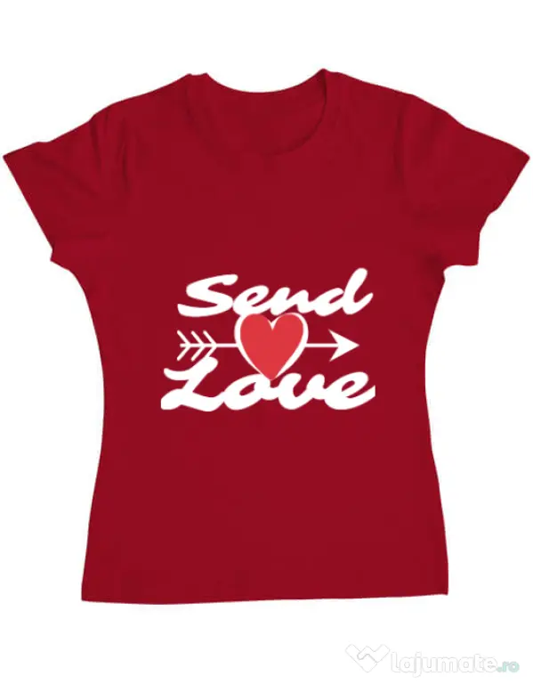 Tricou ADLER dama Send love Rosu