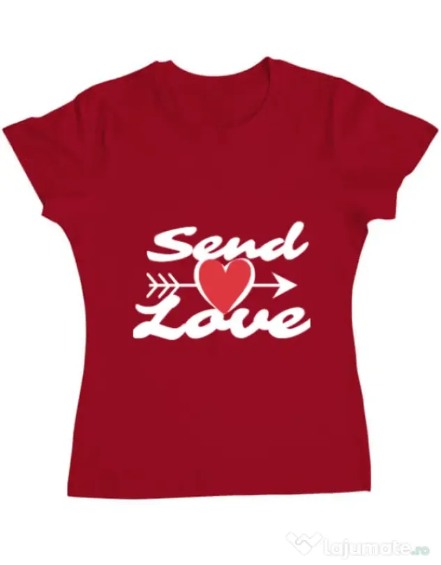 Tricou ADLER dama Send love Rosu