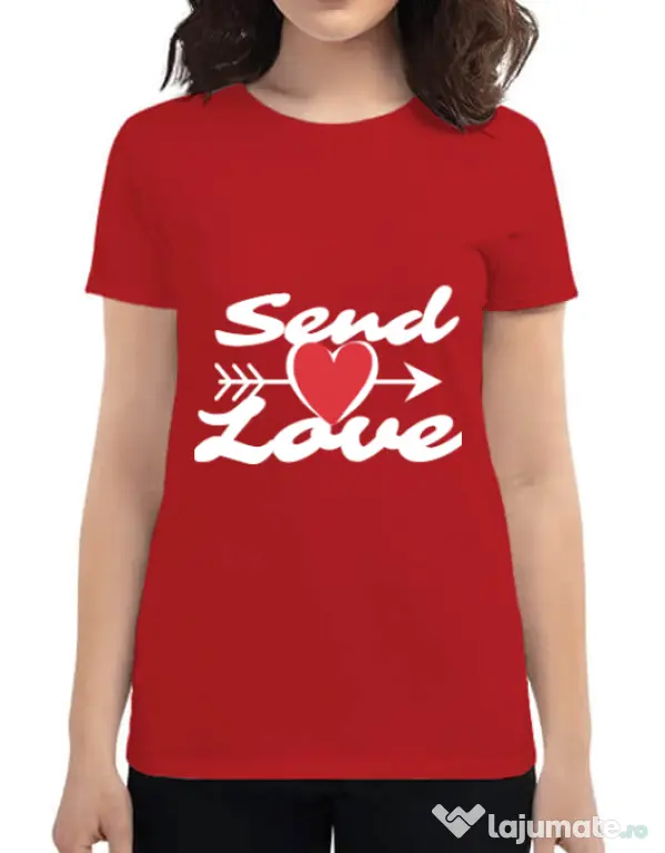 Tricou ADLER dama Send love Rosu
