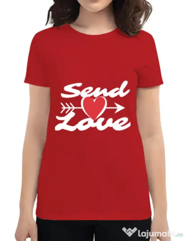 Tricou ADLER dama Send love Rosu