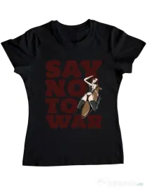 Tricou ADLER dama Say no to war Negru