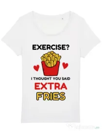 Tricou STANLEY STELLA dama Exercise extra fries Alb