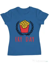 Tricou ADLER dama Fry Day Albastru azuriu