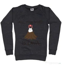 Bluza ADLER dama All you need is lava Negru melanj