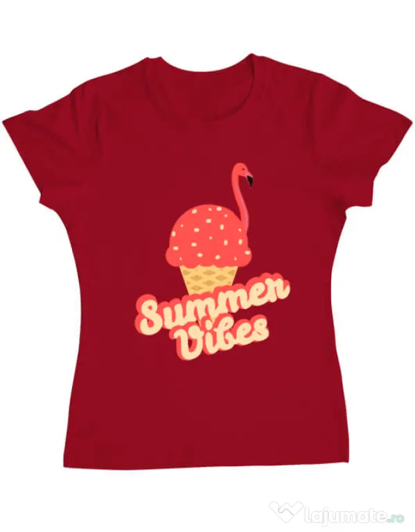 Tricou ADLER dama Summer Vibes Rosu