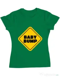 Tricou ADLER dama Baby bump Verde mediu