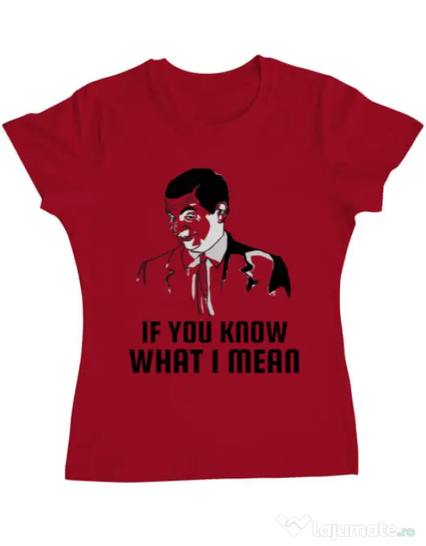 Tricou ADLER dama If you know what i mean Rosu