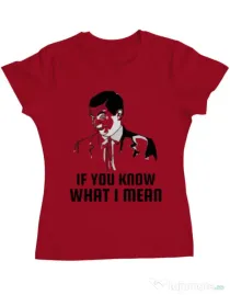 Tricou ADLER dama If you know what i mean Rosu