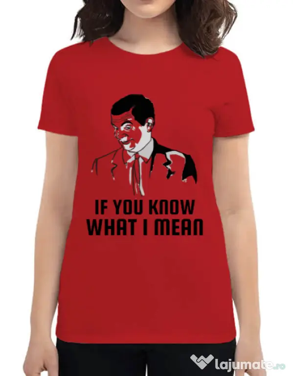 Tricou ADLER dama If you know what i mean Rosu