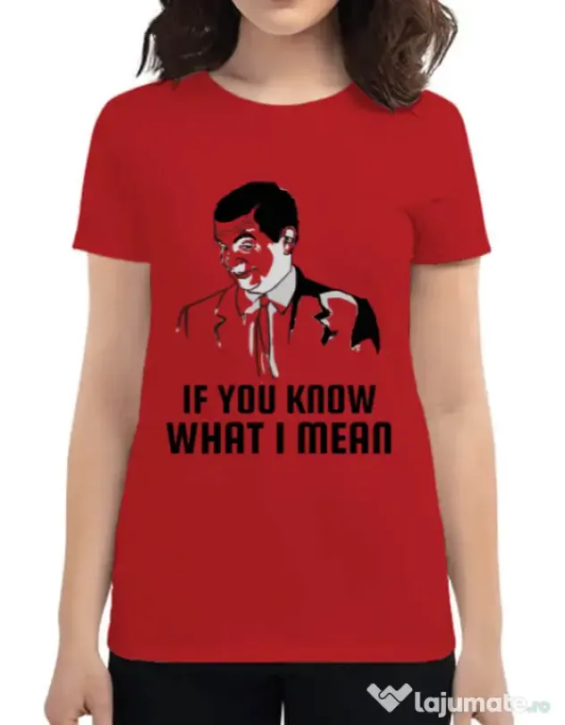 Tricou ADLER dama If you know what i mean Rosu