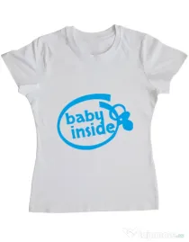 Tricou ADLER dama Baby inside Alb