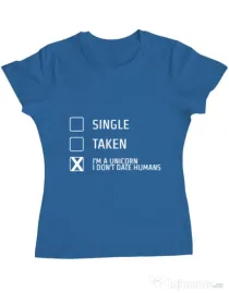 Tricou ADLER dama I'm a unicorn Albastru azuriu