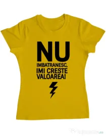 Tricou ADLER dama Nu imbatranesc Galben