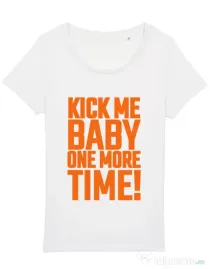 Tricou STANLEY STELLA dama Kick me baby Alb