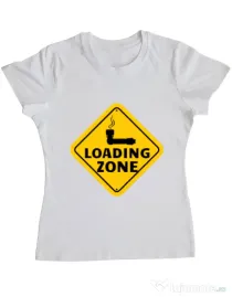 Tricou ADLER dama Loading zone Alb