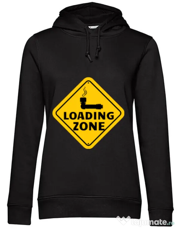Hoodie dama cu gluga Loading zone Negru