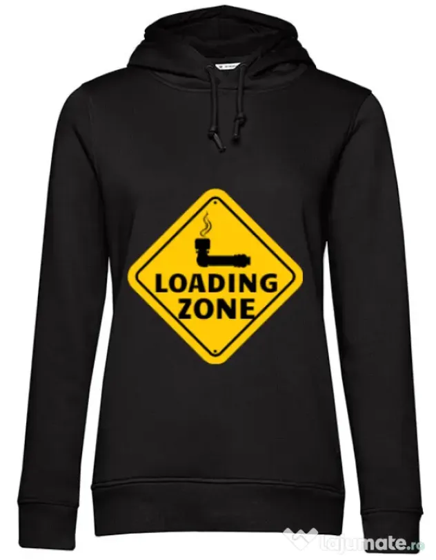 Hoodie dama cu gluga Loading zone Negru