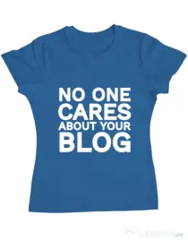 Tricou ADLER dama No one cares Albastru azuriu