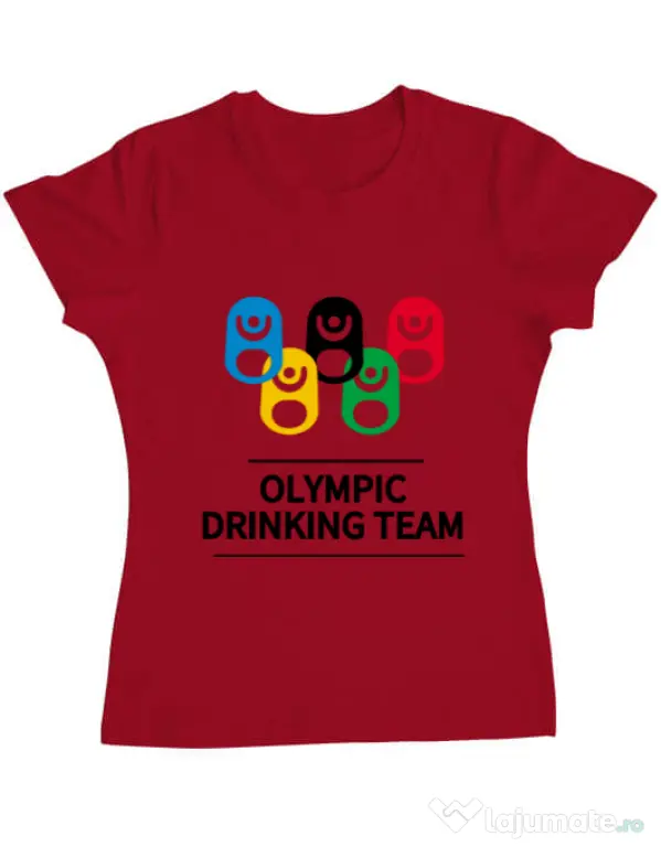 Tricou ADLER dama Olympic drinking team Rosu