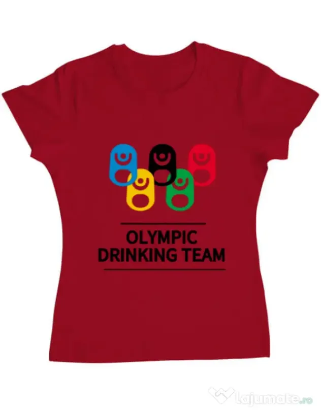 Tricou ADLER dama Olympic drinking team Rosu