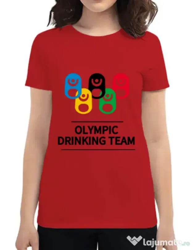 Tricou ADLER dama Olympic drinking team Rosu