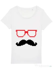 Tricou STANLEY STELLA dama Pixel mask Alb