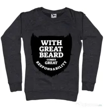 Bluza ADLER dama The great beard Negru melanj