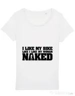 Tricou STANLEY STELLA dama I like my bike Alb