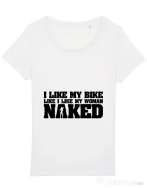 Tricou STANLEY STELLA dama I like my bike Alb