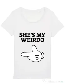 Tricou STANLEY STELLA dama She's my weirdo Alb
