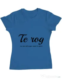 Tricou ADLER dama Nu ma intrerupe Albastru azuriu