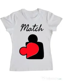 Tricou ADLER dama Perfect match Alb