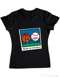 Tricou ADLER dama Photo of my balls Negru