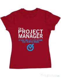Tricou ADLER dama Project manager Rosu