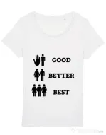 Tricou STANLEY STELLA dama Good better best Alb