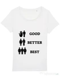 Tricou STANLEY STELLA dama Good better best Alb