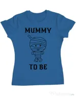 Tricou ADLER dama Mummy to be boy Albastru azuriu