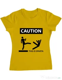 Tricou ADLER dama This is Sparta Galben