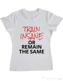 Tricou ADLER dama Train insane Alb