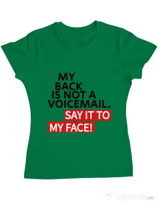 Tricou ADLER dama Say it to my face Verde mediu